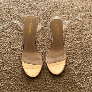 Fashion nova Glass slipper heels